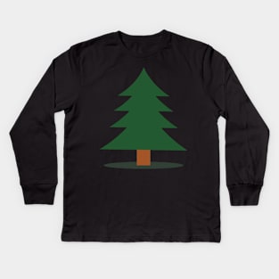 Christmas tree cartoon design Kids Long Sleeve T-Shirt